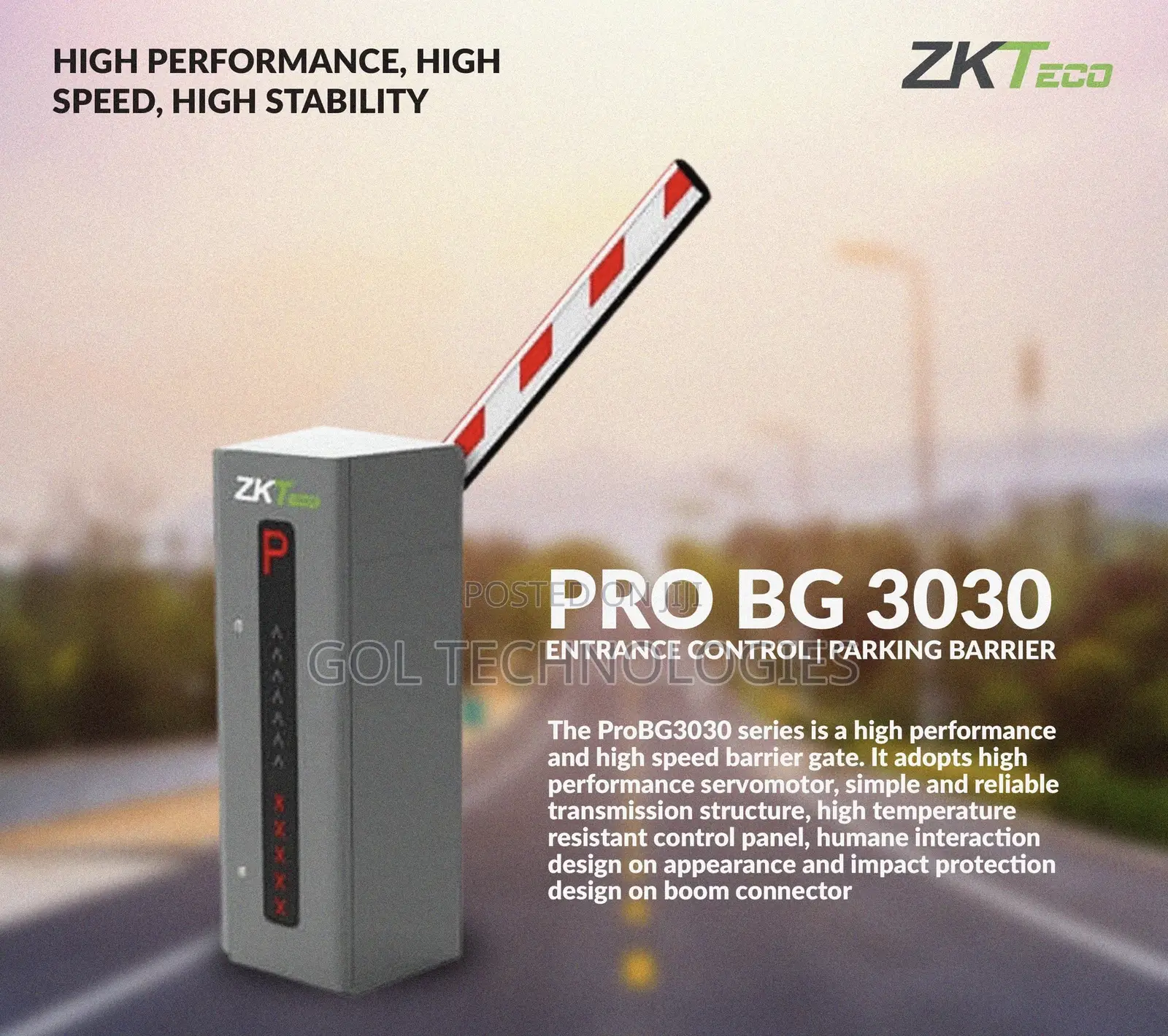 Pro Bg 3030 Entrance Control | Parking Barrier With Boom 6m