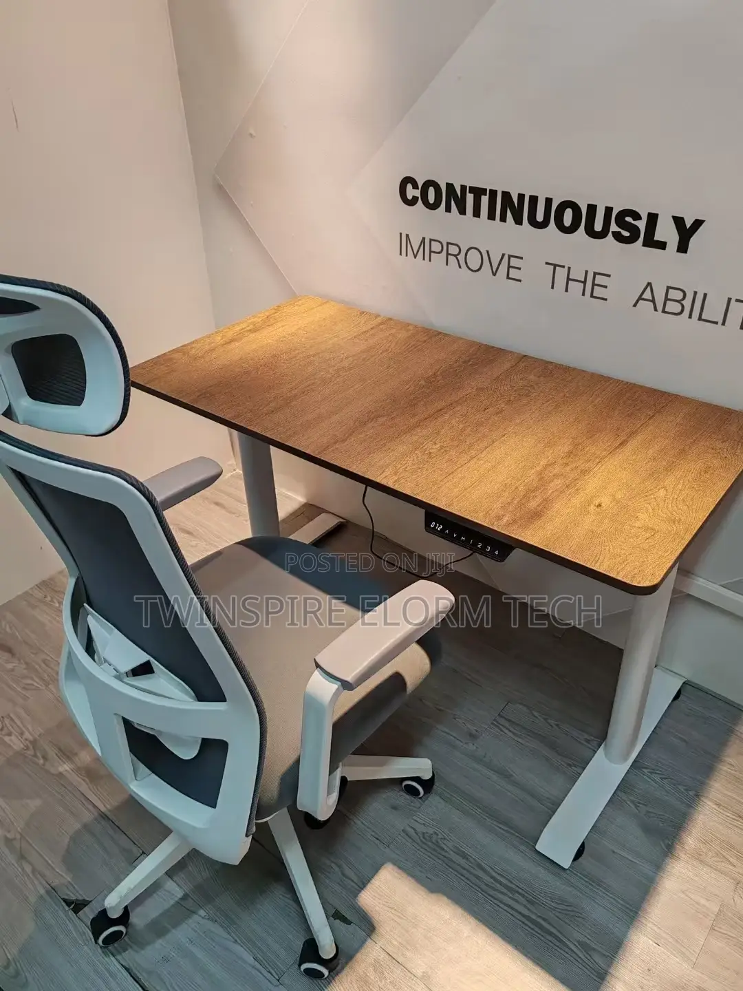 Electric Height Adjustable Sit Stand Work Desk Table