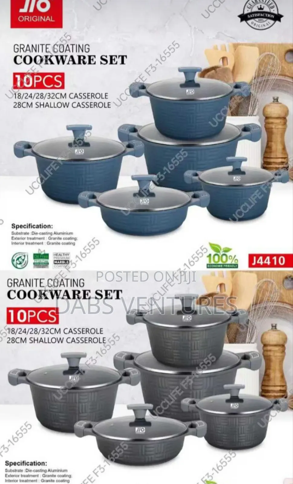 High-Quality Jlo 10pcs Granite Cookware