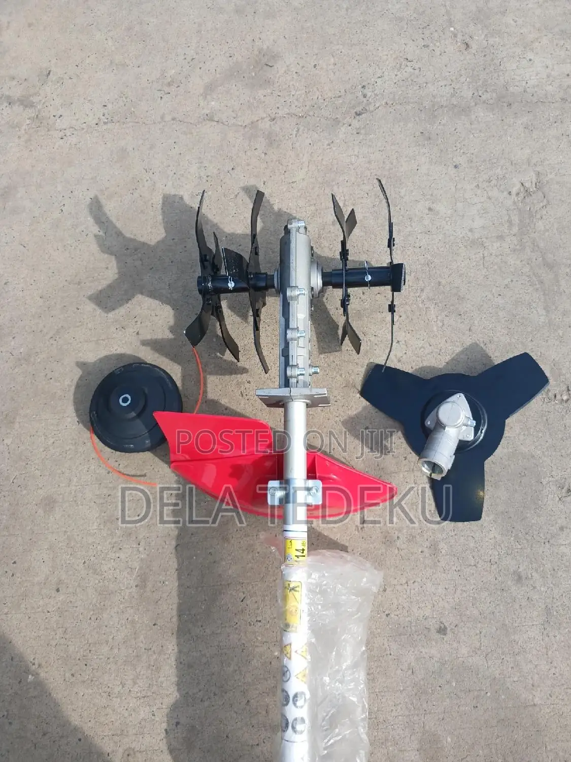 4-Stroke Back Pack Bush Cutter + Tiller, Blade,And Trimmer