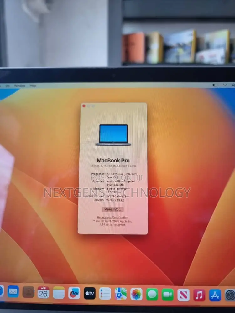 Laptop Apple MacBook Pro 2017 8GB Intel Core I5 SSD 128GB