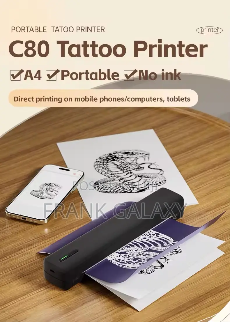 Portable Smart A4 Tattoo Printing Machine
