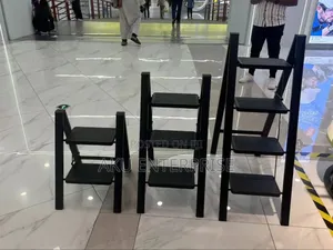 Foldable Ladder Black A-shaped Telescope Ladder