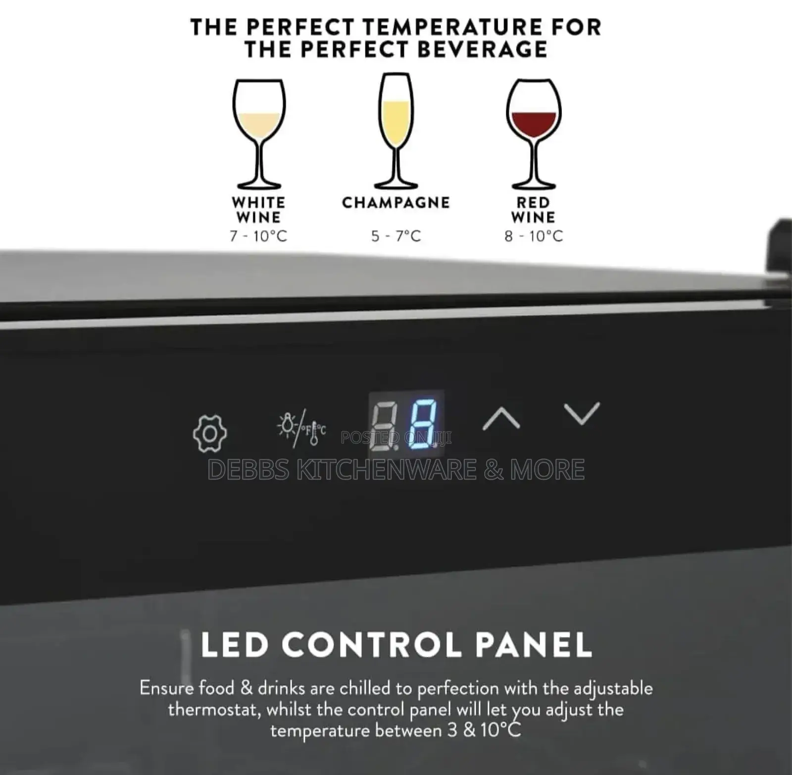 34 Bottle Glass Fronted Wine Cooler Uk