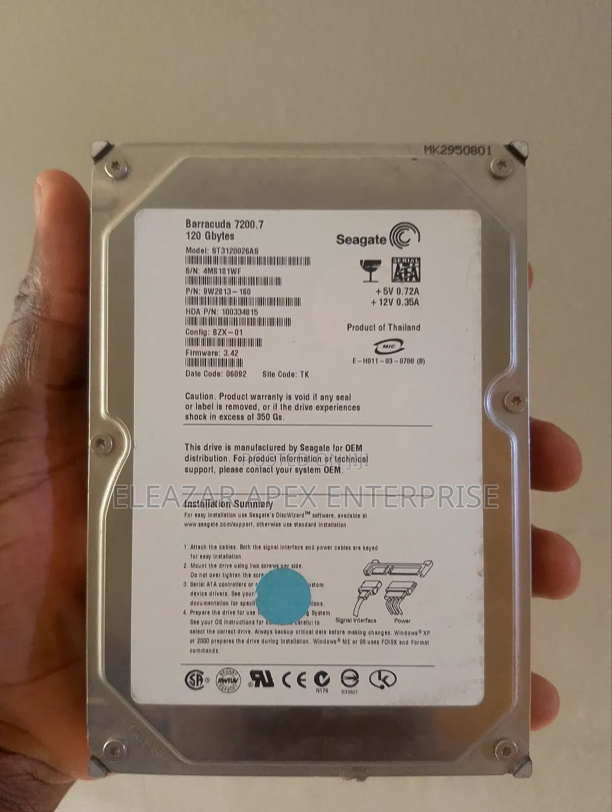 120gb 3.5" HDD