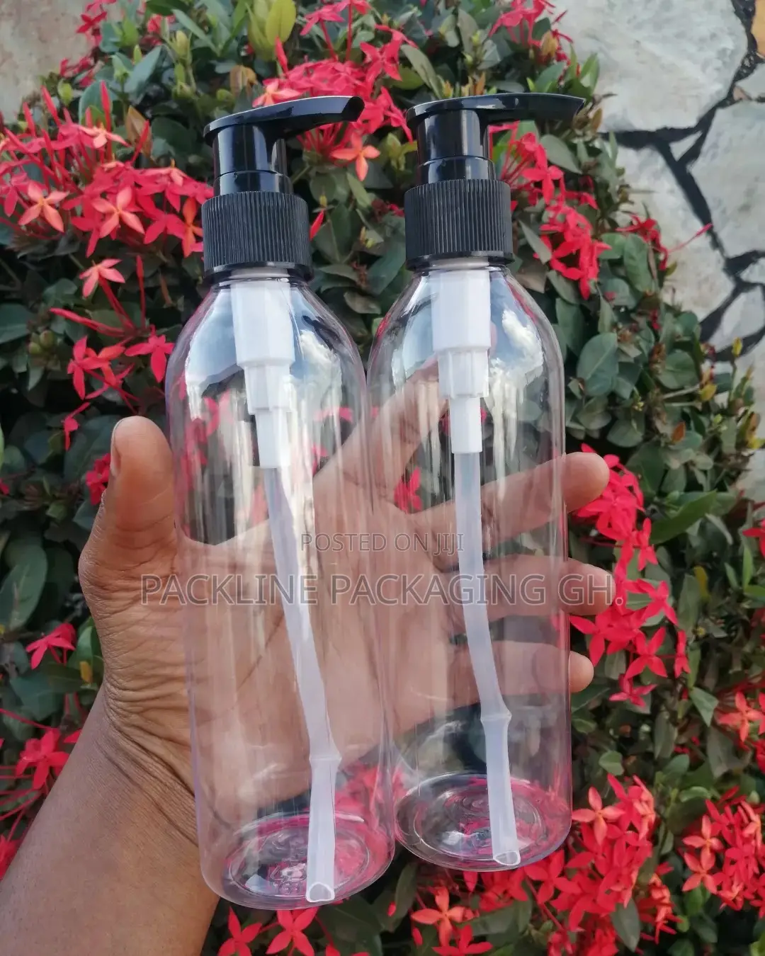 Empty Pet Cosmetics Shampoo Bottles