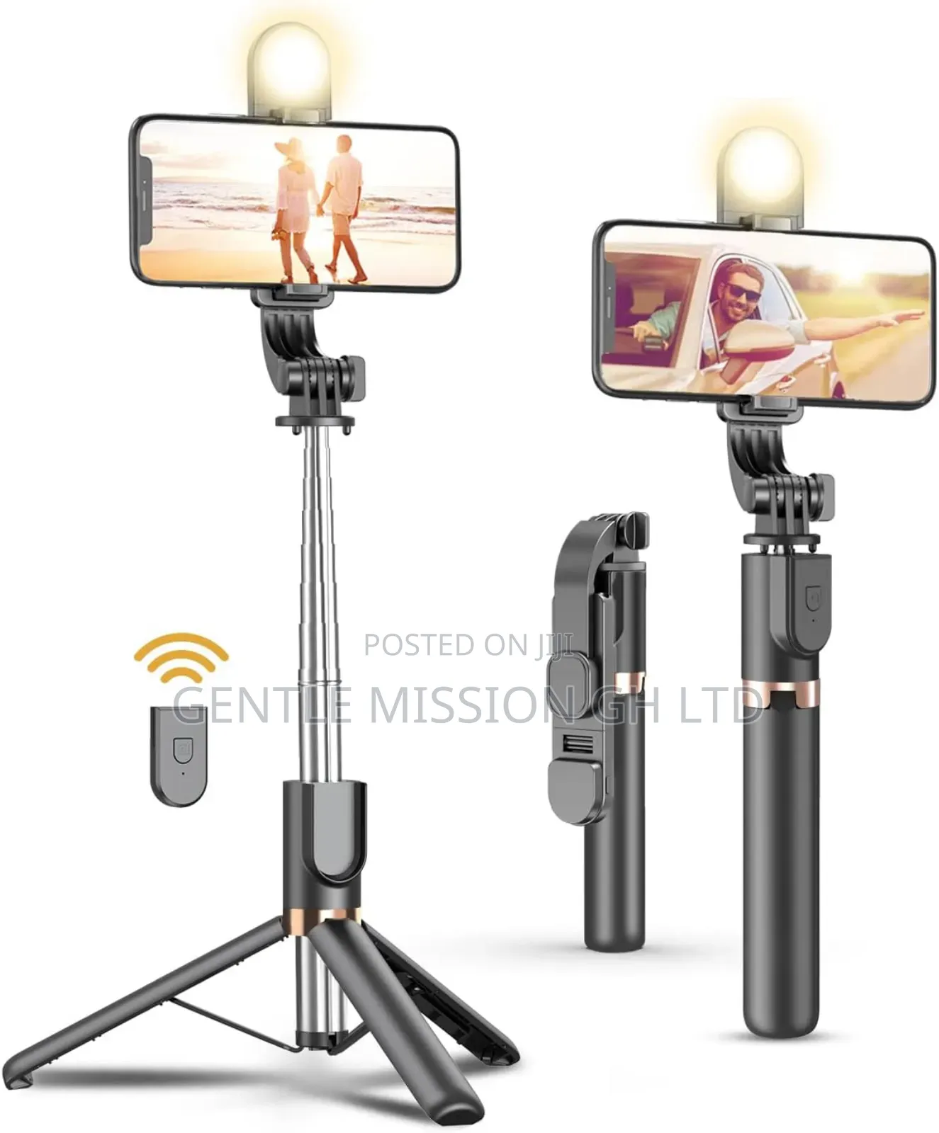 L16 With 2 Led Lights Selfie Stick Tripod