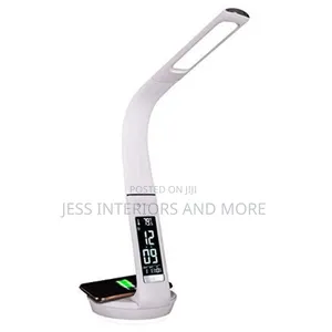 Smart Desk Lamp With Clock and Wireless Charging Station