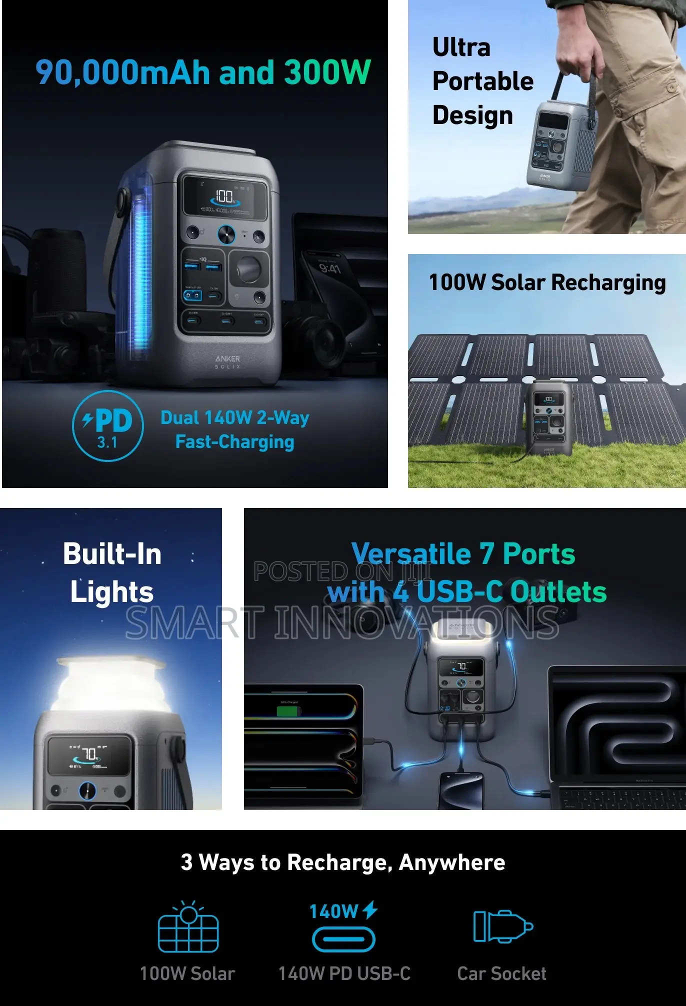 Anker Solix C300 Dc Power Bank Station