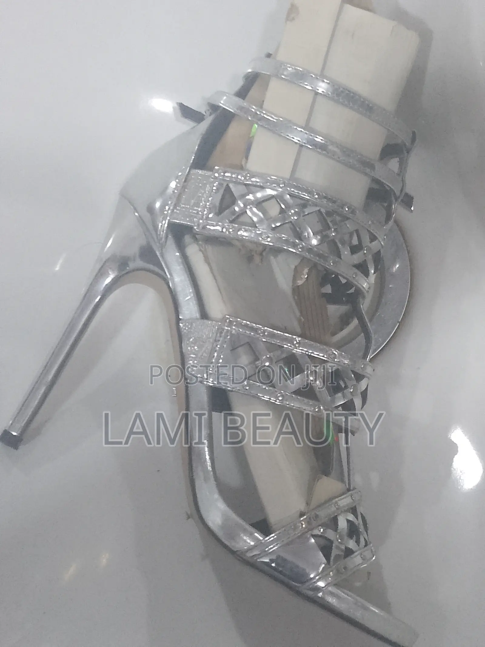 Silver Sandals Heels