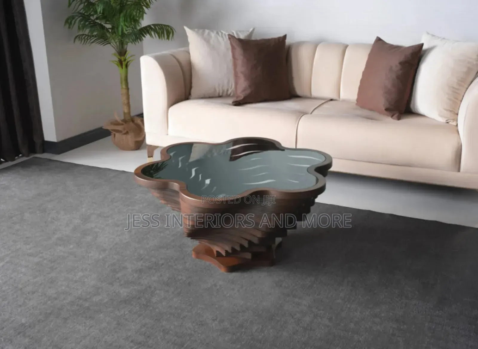 Center Table (Smoked Glass)