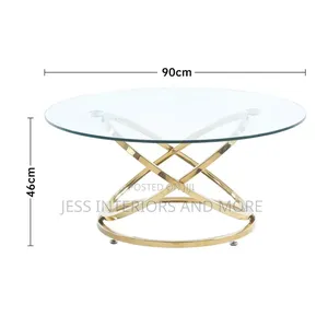 Coffee Table (Clear Tempered Glass Top)