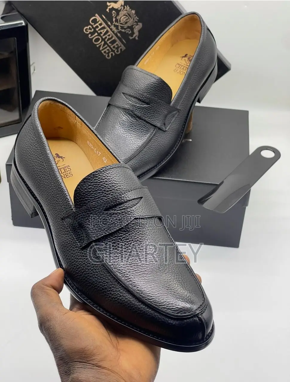 Charles Jones Leather Shoes || Black