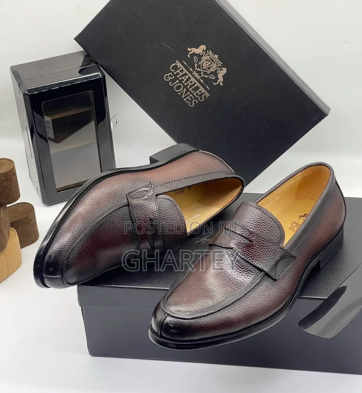 Charles Jones Formal Leather Men Shoes || Brown