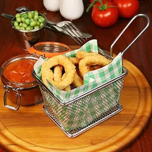 Mini Silver Fries Basket