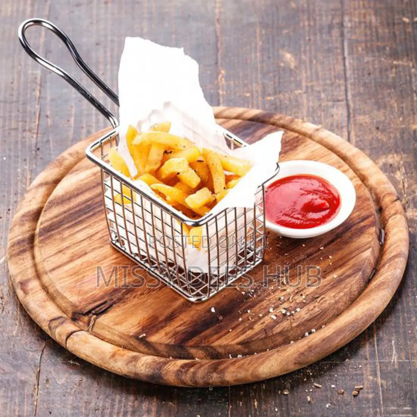 Mini Silver Fries Basket