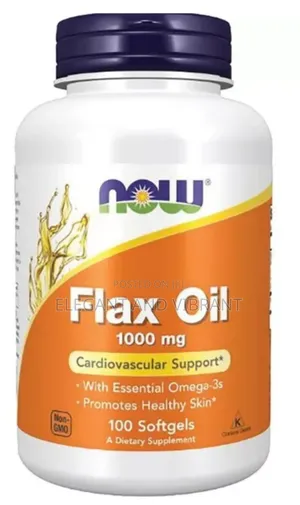Photo - Now Foods Flax Oil 1,000 Mg 100 Soft Gels