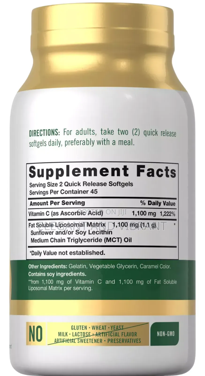 Liposomal Vitamin C Complex | 2200mg | 90 High Potency