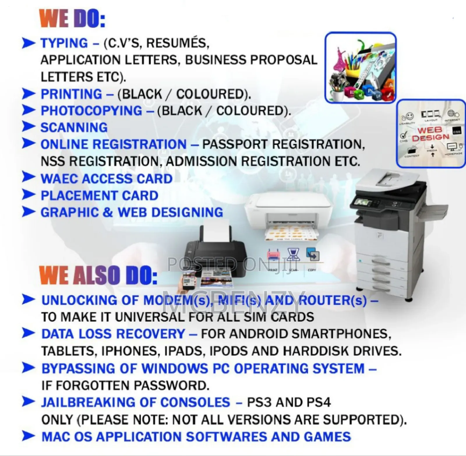 McTech - Unlocking, Flashing, Data Recovery Services Etc
