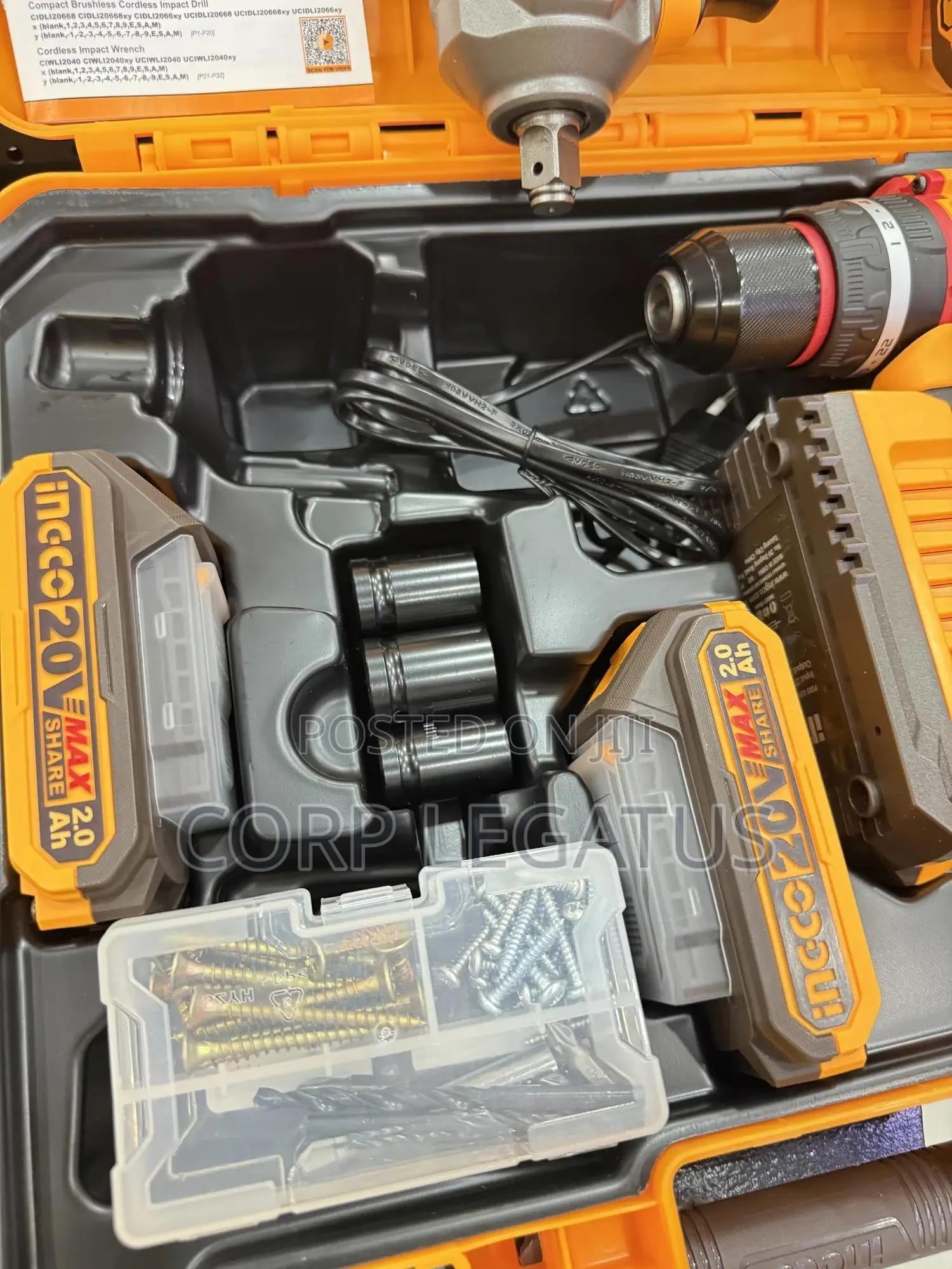 Ingco Two in One Brushless Impact Drill and Wrench Combos