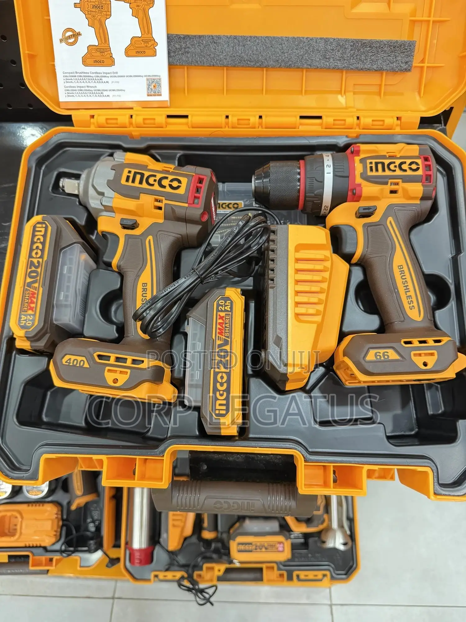 Ingco Two in One Brushless Impact Drill and Wrench Combos