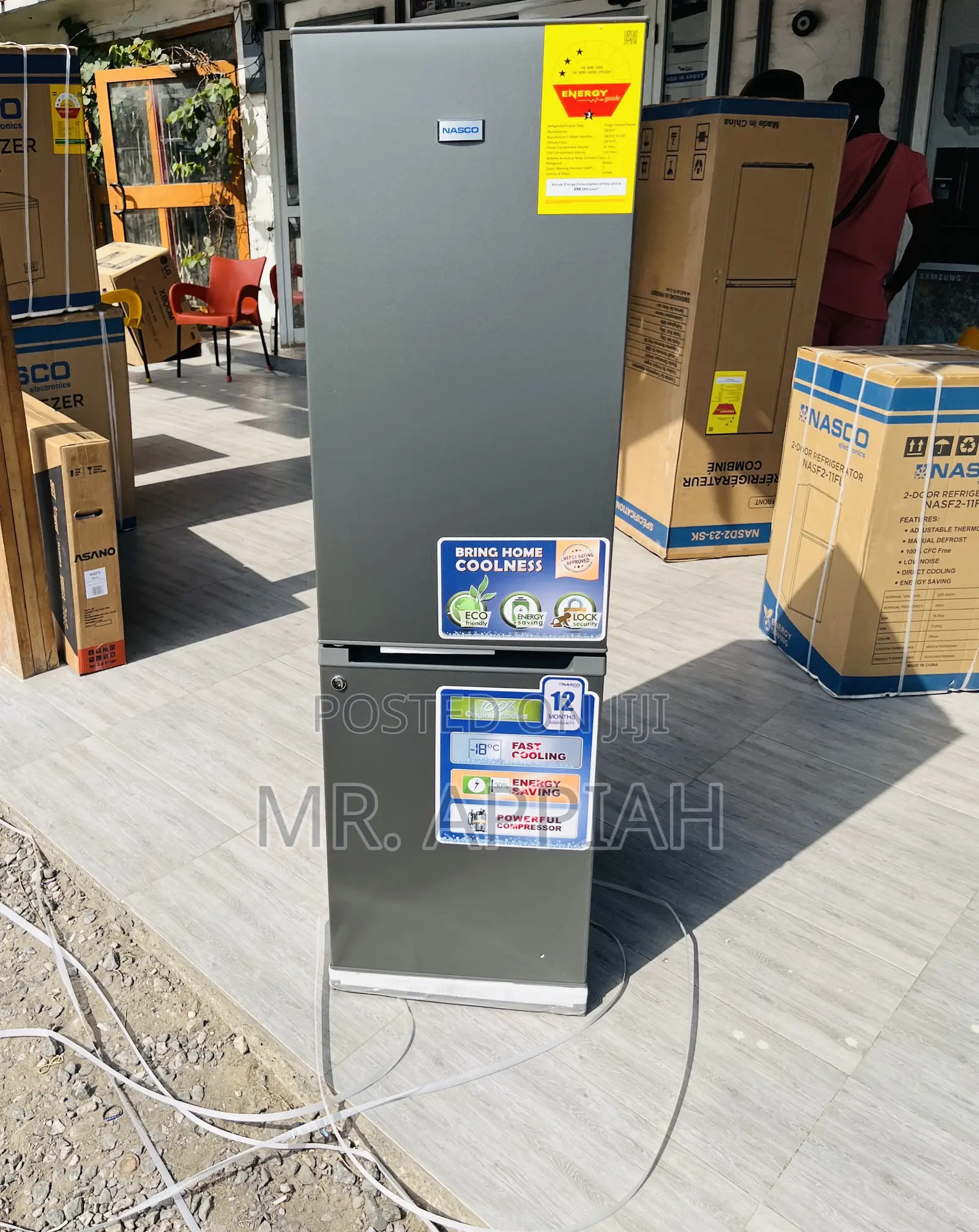 Choose Original Nasco Nasd2-23-Sk 2 Door Fridge(Gray)170l