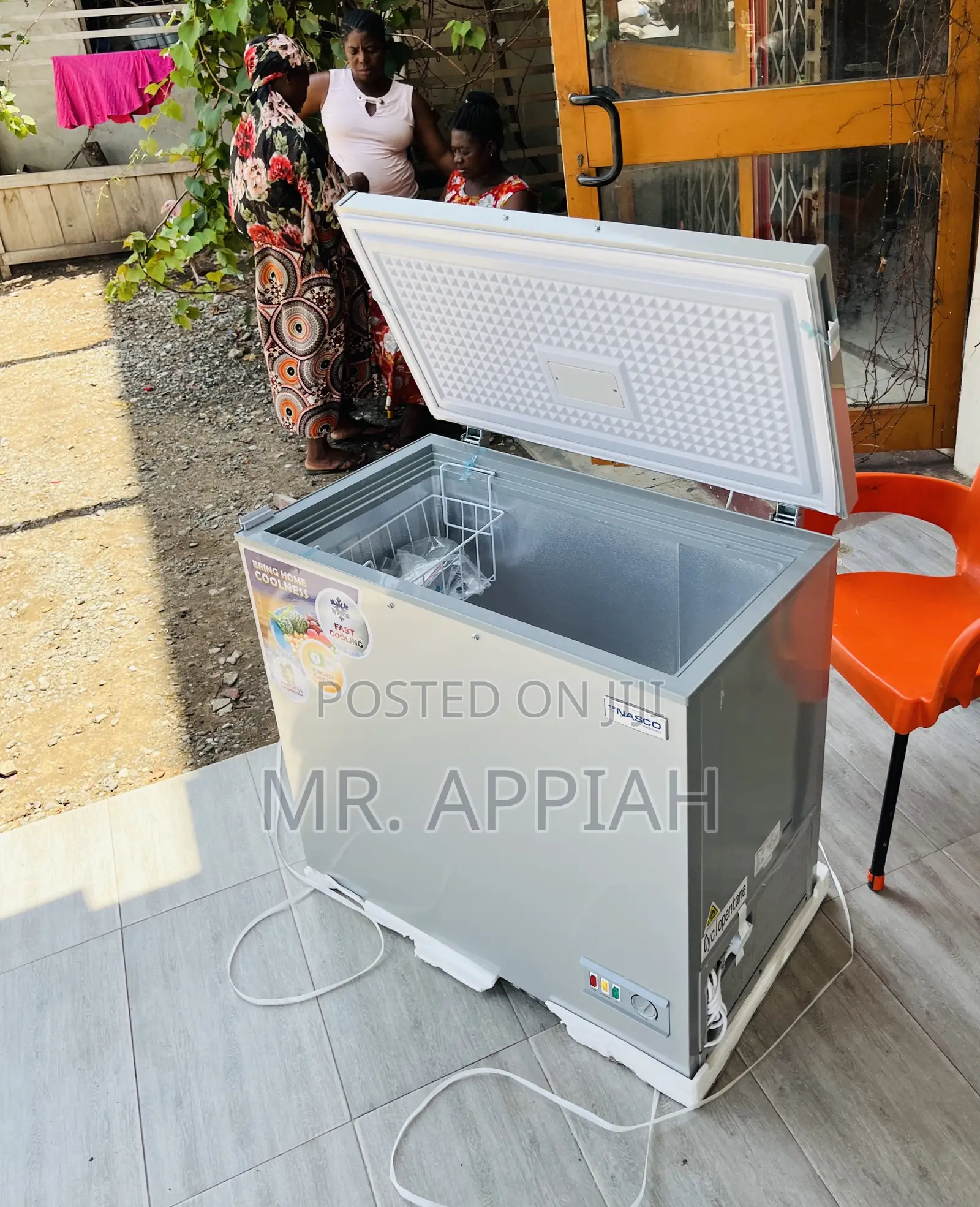 Stainless Steel Nasco Single Door Chest Freezer(198l).