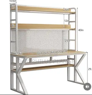 Double Decker Desk / Computer Desk With Pegboard