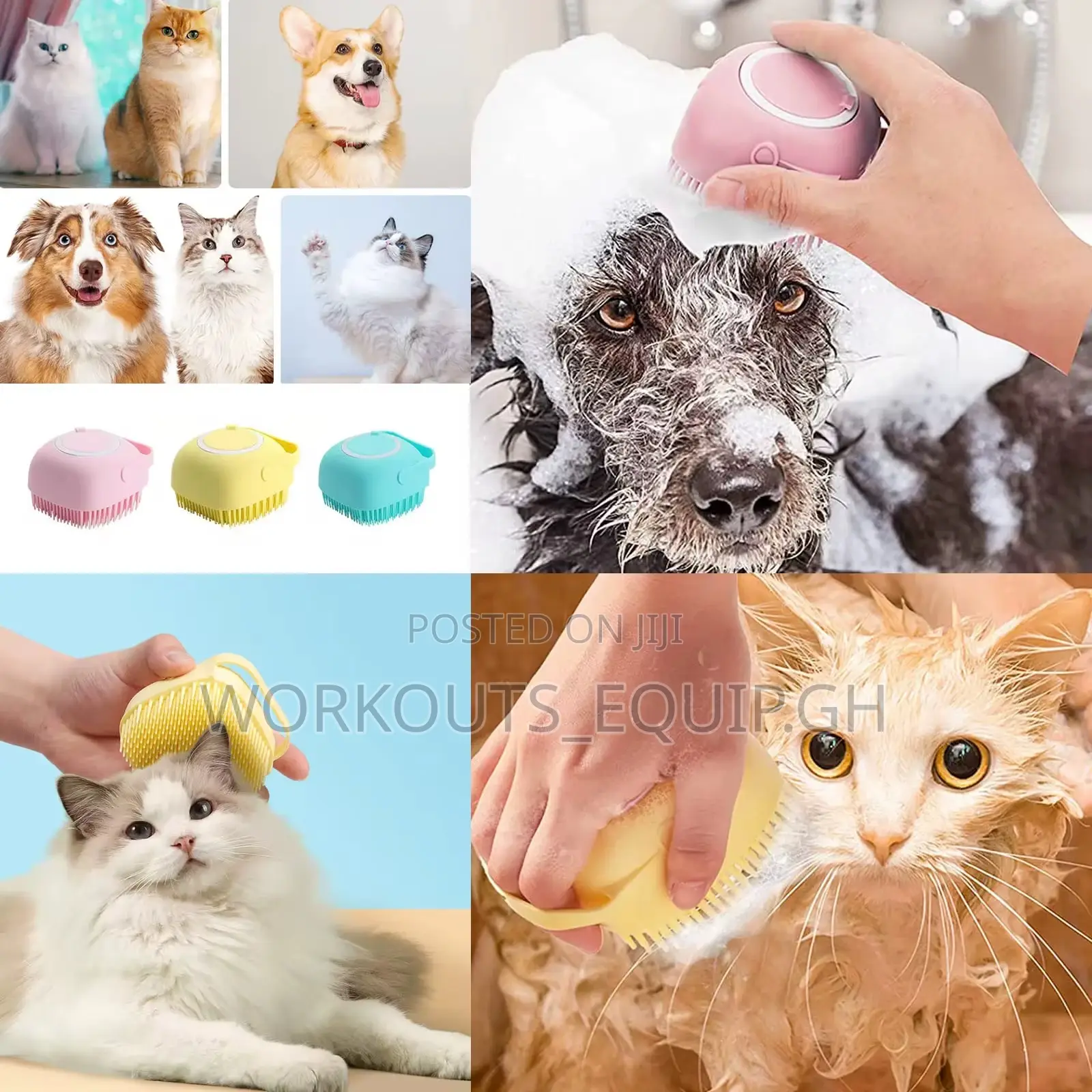 Pets Bathing Brush for Cats and Dogs