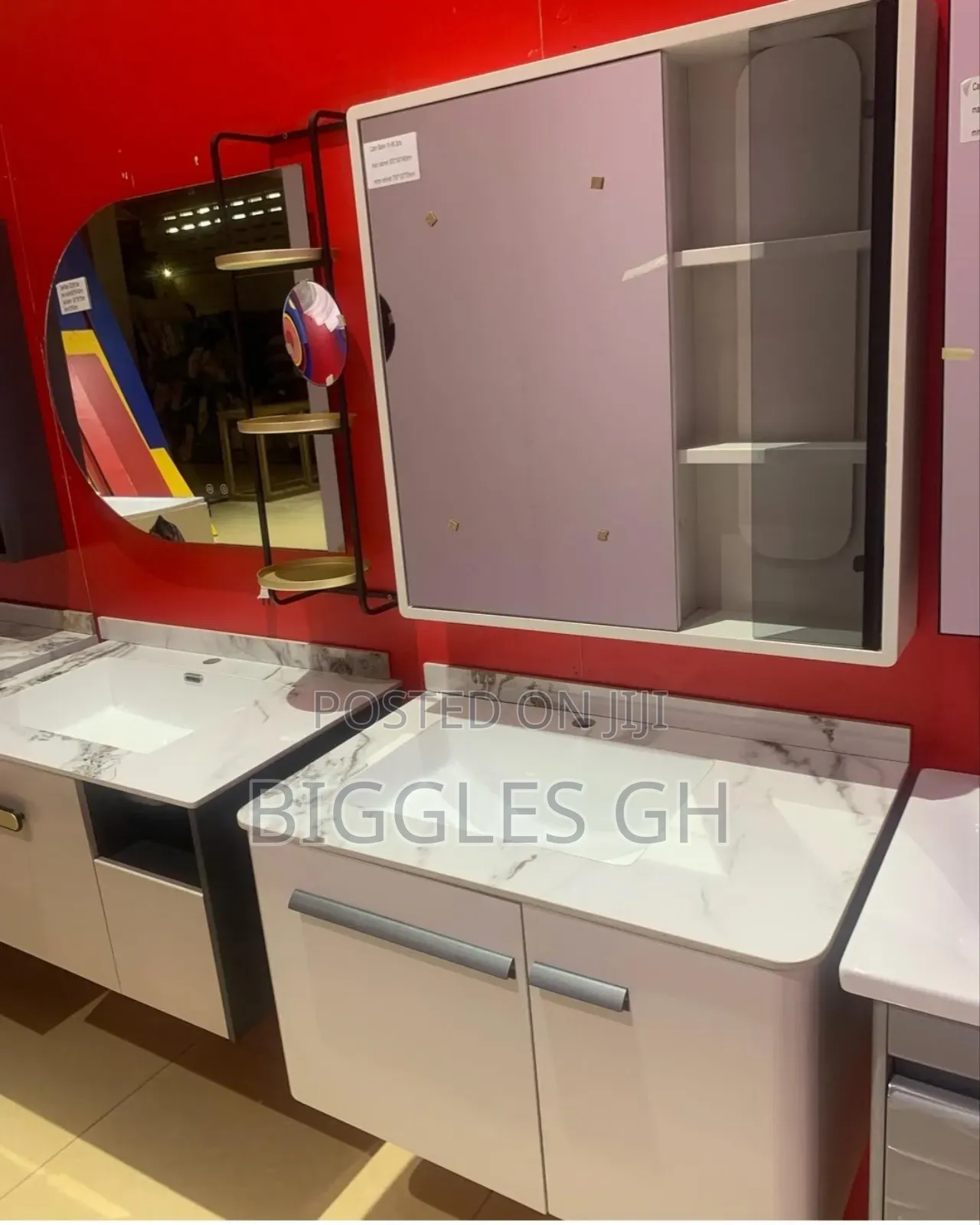Marble Top Cabinet Basin With Mirror
