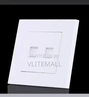 Double Faceplate or Wall Socket With Jack