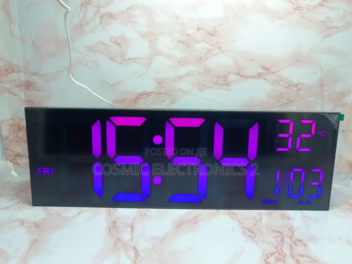16-Inch Large Led Display Alarm Clock With Multi- Display
