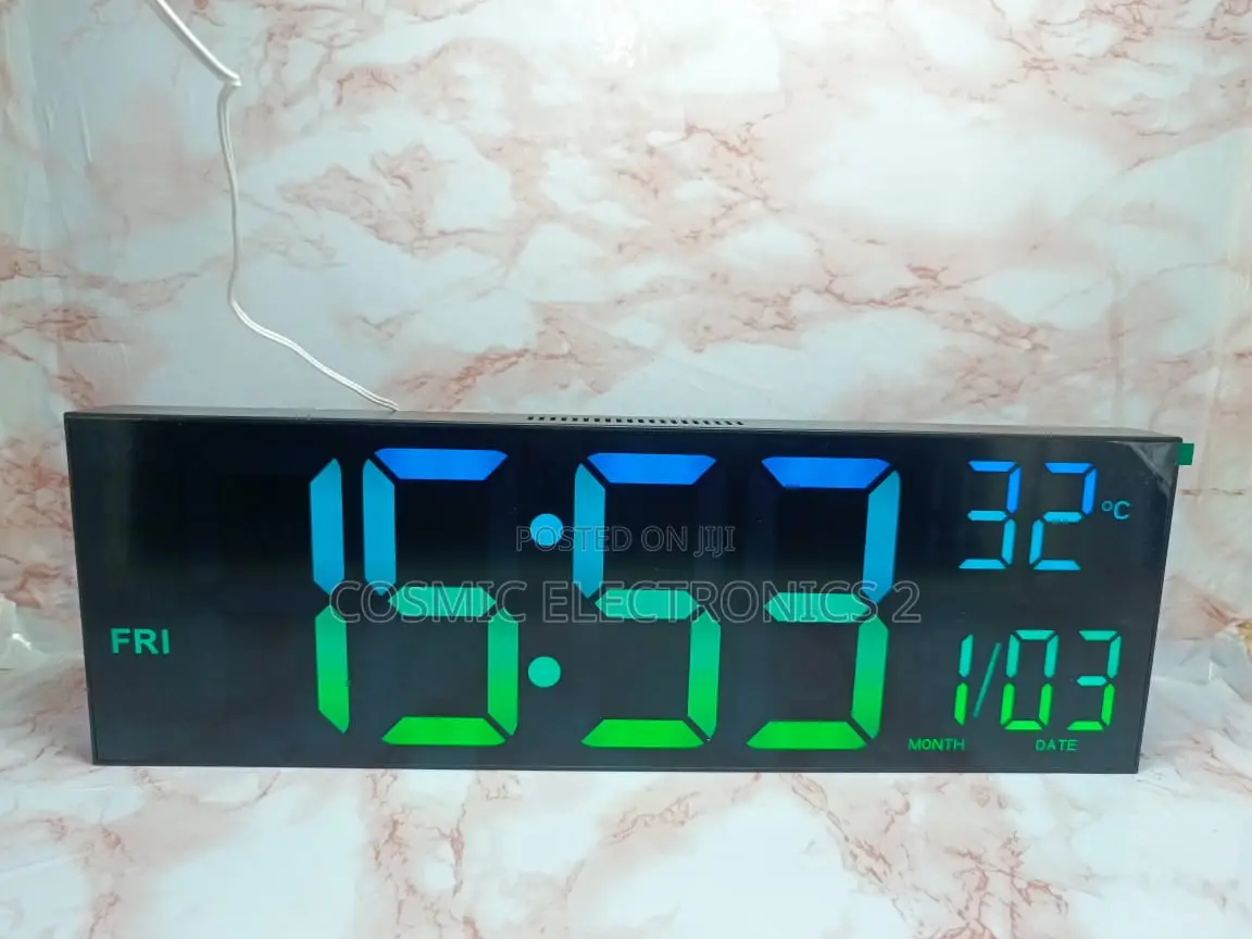 16-Inch Large Led Display Alarm Clock With Multi- Display