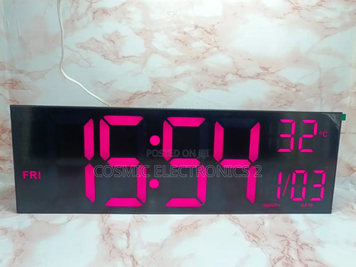 16-Inch Large Led Display Alarm Clock With Multi- Display