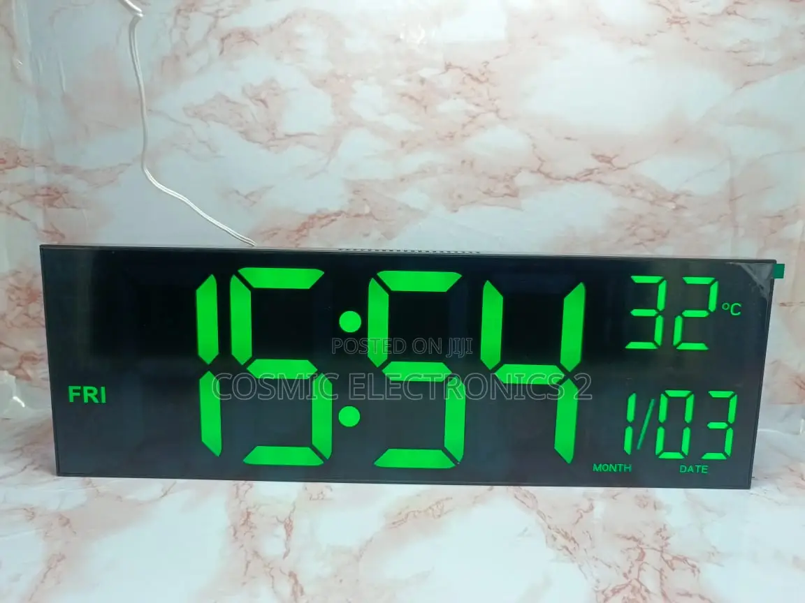 16-Inch Large Led Display Alarm Clock With Multi- Display