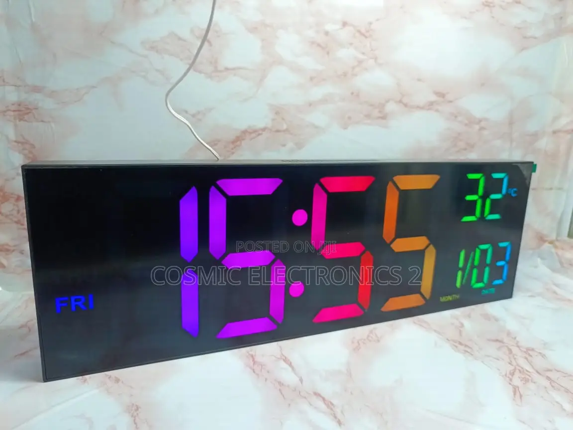 16-Inch Large Led Display Alarm Clock With Multi- Display