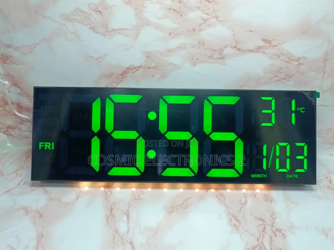 16-Inch Large Led Display Alarm Clock With Multi- Display