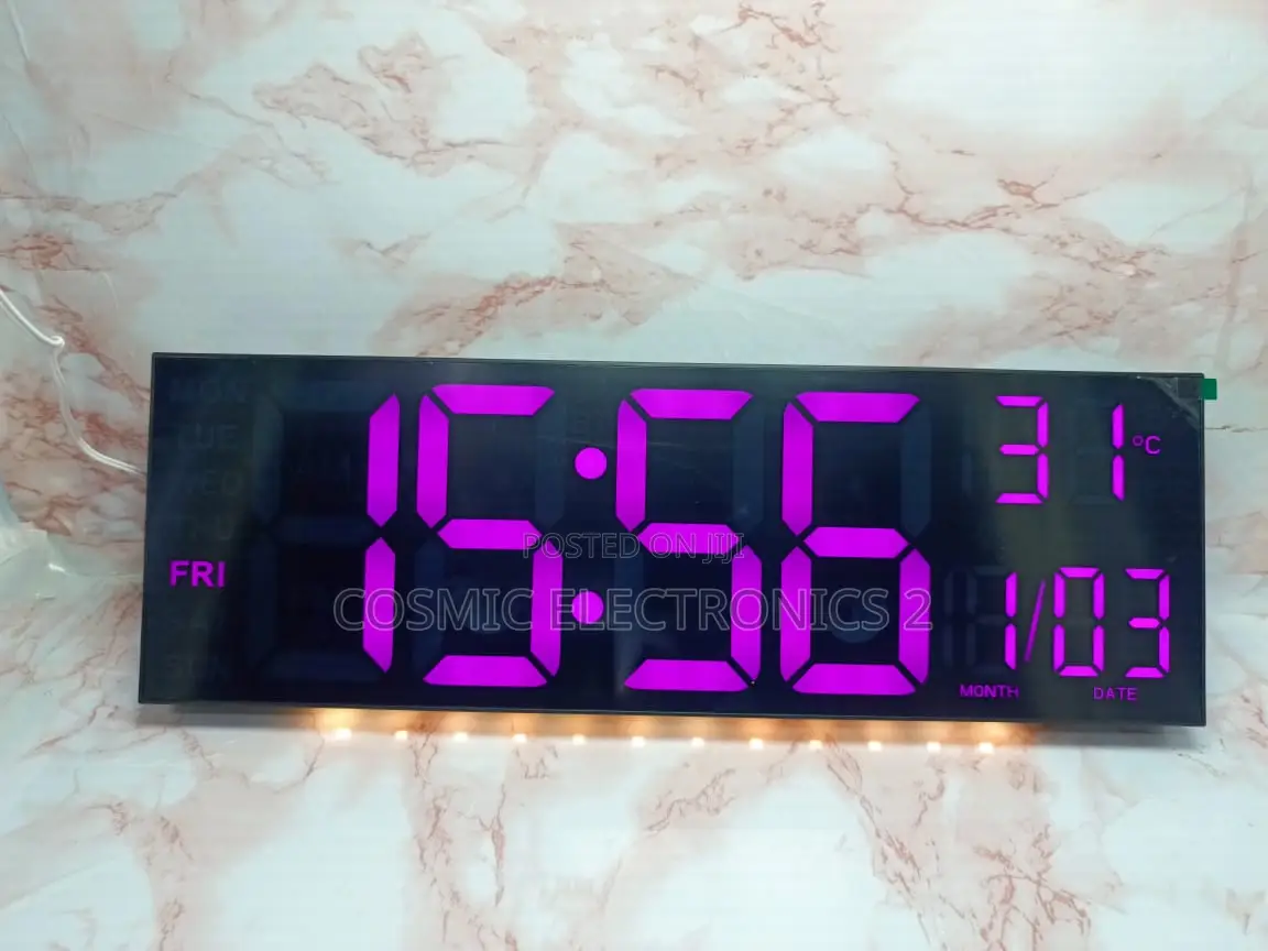 16-Inch Large Led Display Alarm Clock With Multi- Display