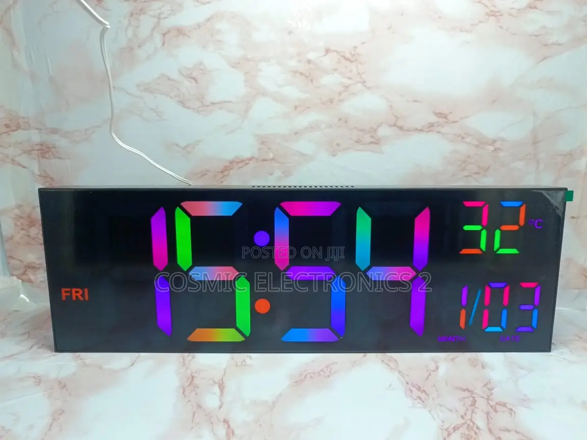 16-Inch Large Led Display Alarm Clock With Multi- Display