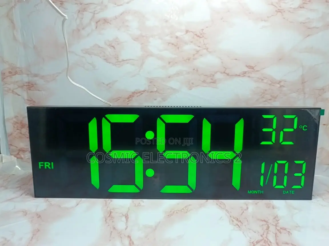 16-Inch Large Led Display Alarm Clock With Multi- Display