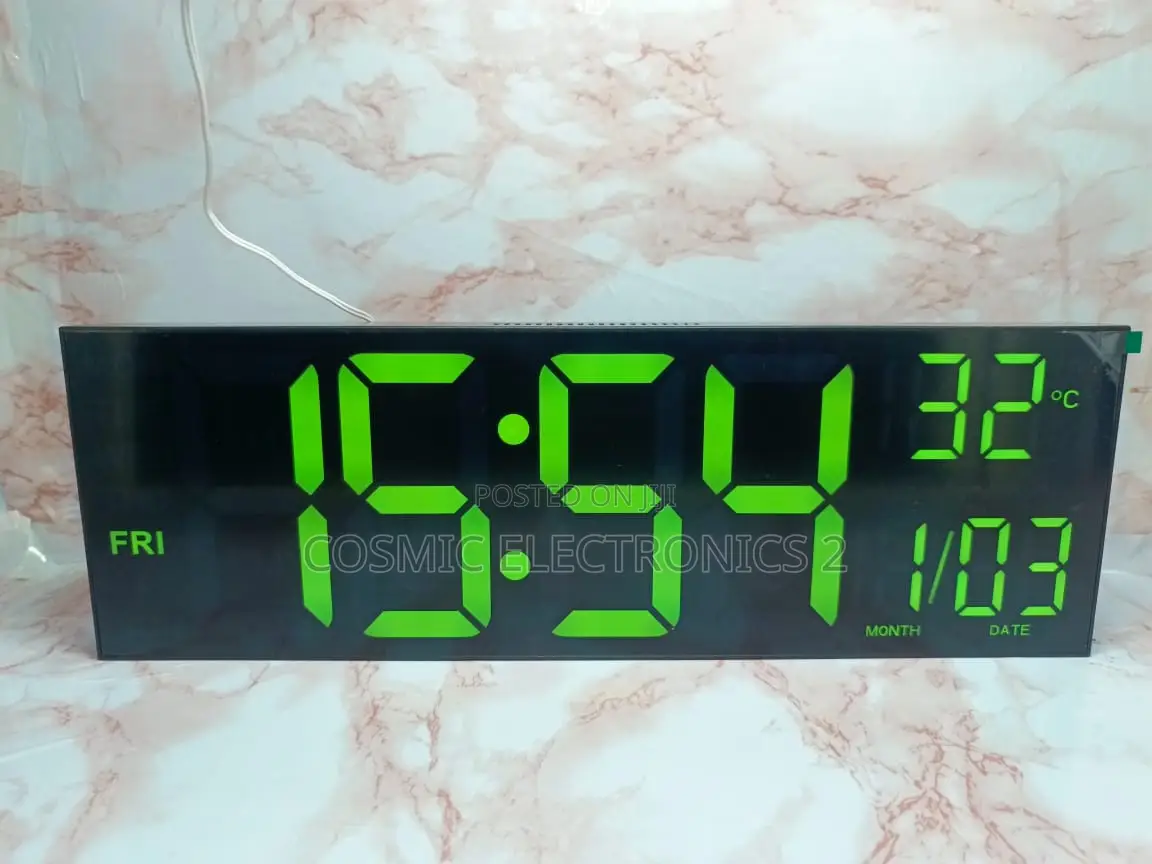 16-Inch Large Led Display Alarm Clock With Multi- Display