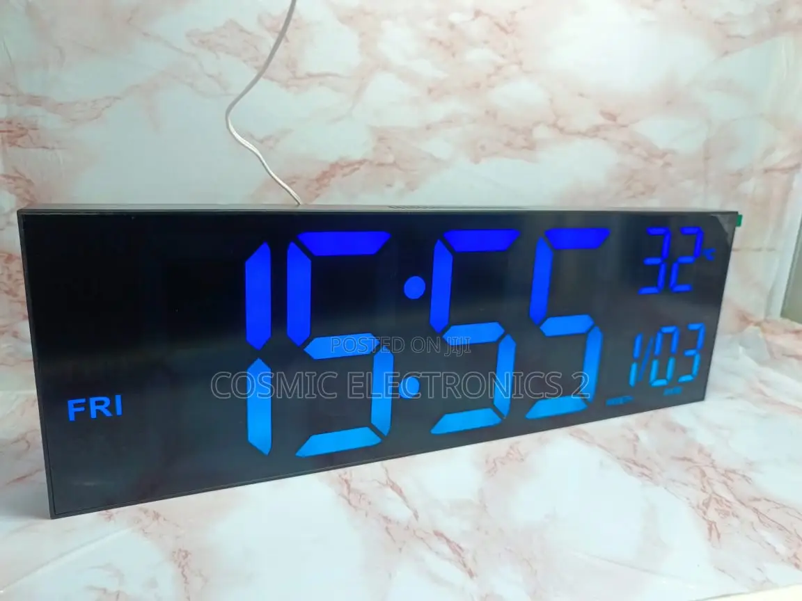 16-Inch Large Led Display Alarm Clock With Multi- Display