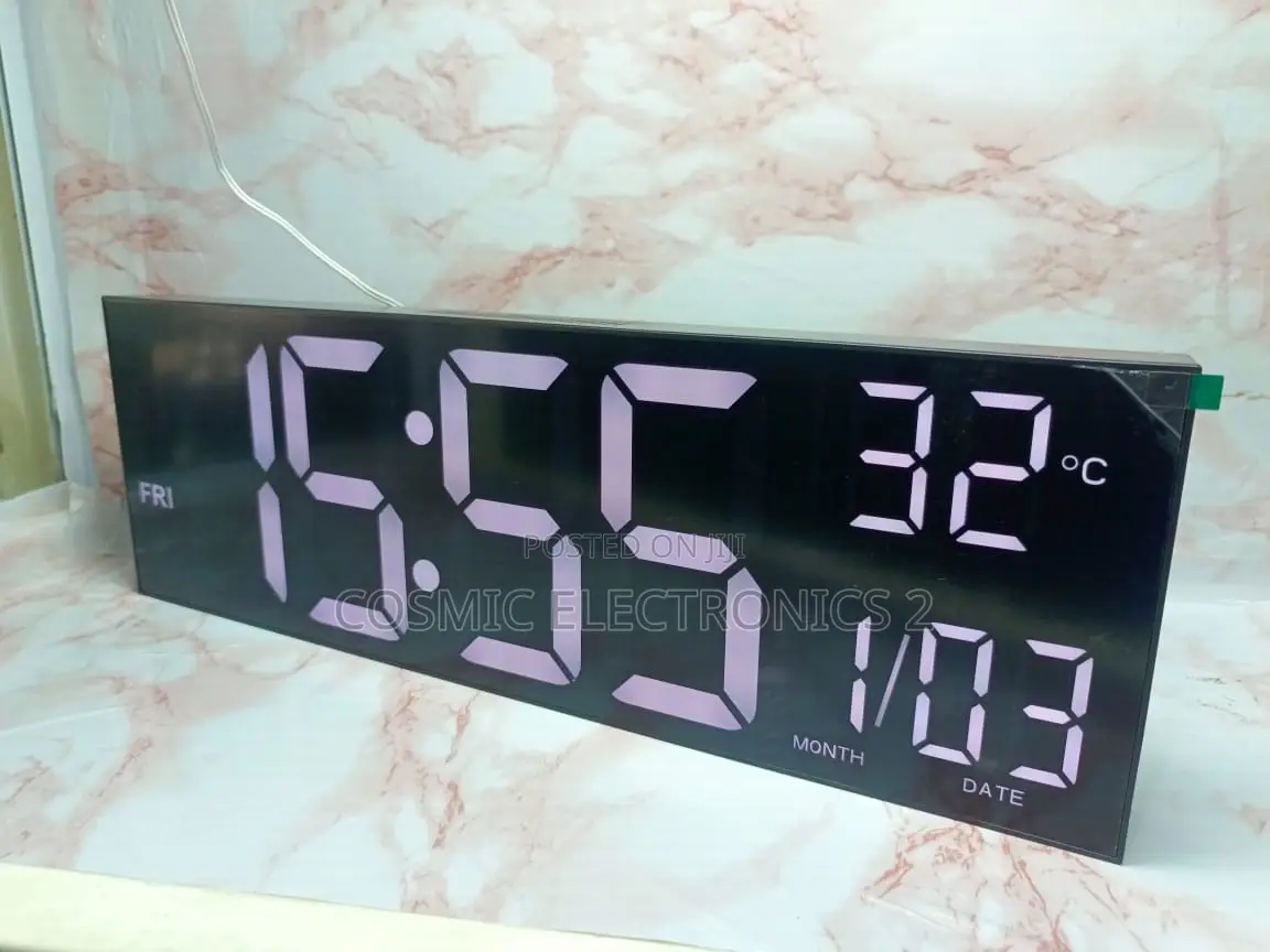 16-Inch Large Led Display Alarm Clock With Multi- Display