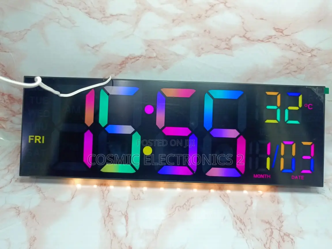 16-Inch Large Led Display Alarm Clock With Multi- Display