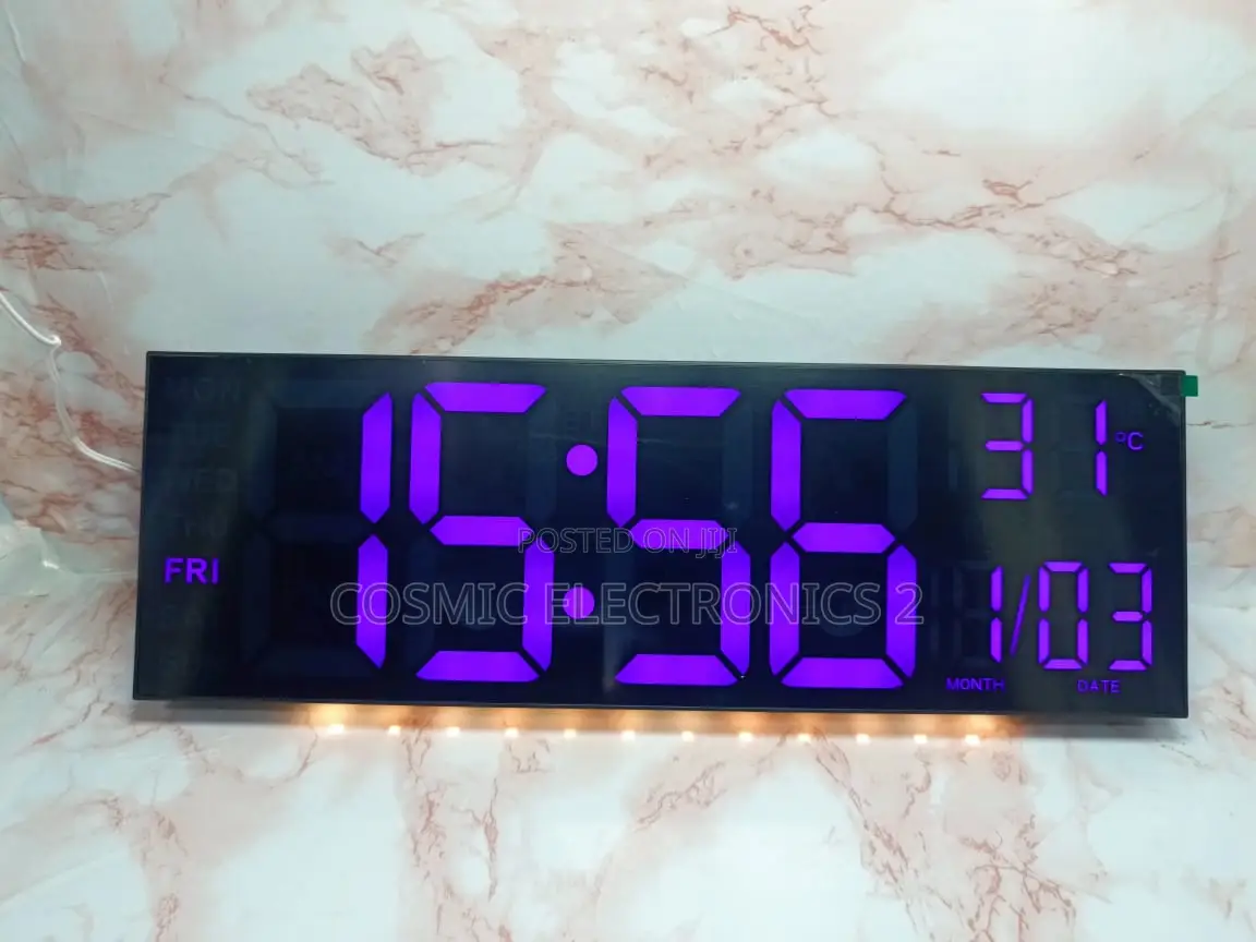16-Inch Large Led Display Alarm Clock With Multi- Display