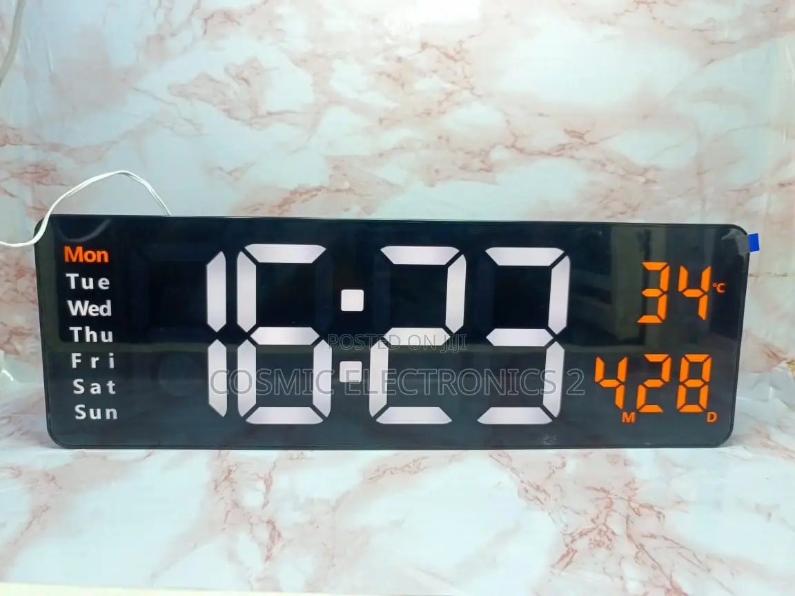 16-Inch Rectangular Digital Wall Clock