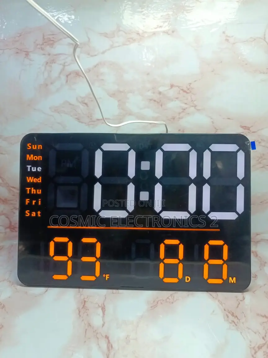 Led Digital Wall Clock With Multi-Functional Display