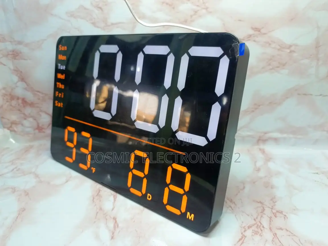 Led Digital Wall Clock With Multi-Functional Display