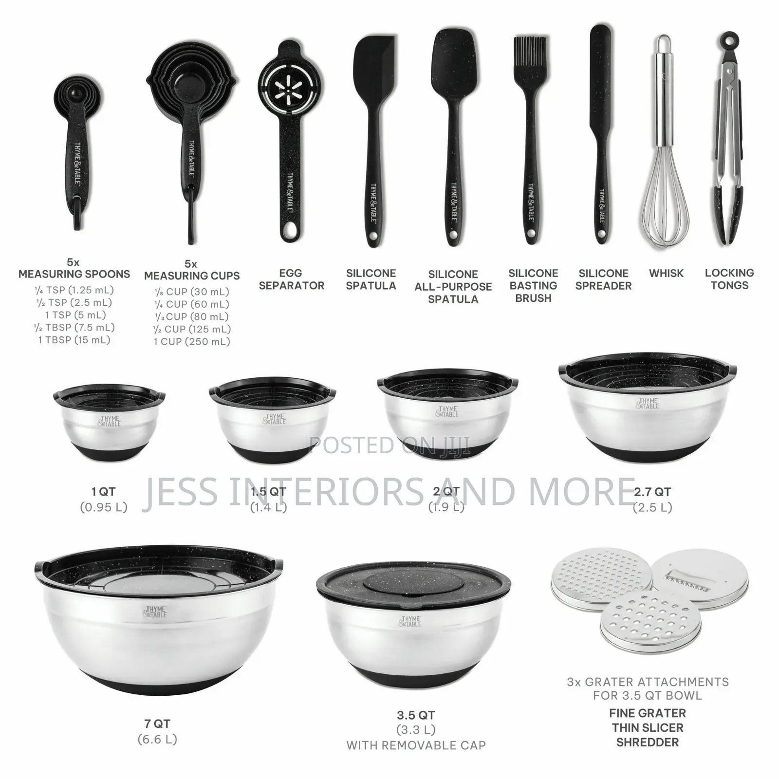 32 Piece Stainless Steel Mixing Bowls