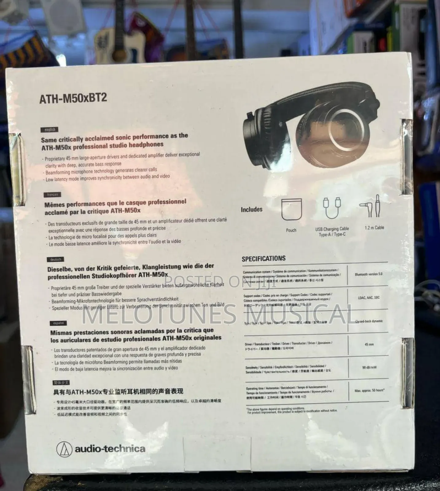 Audio-Technica Ath-M50xbt2 Wireless Headphone
